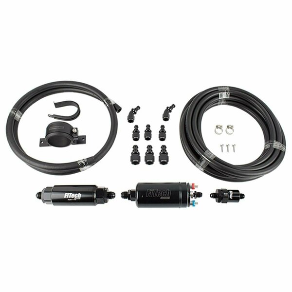Fitech 50001 Inline Frame Mount Fuel Delivery Kit - Black Anodized FIT-50001